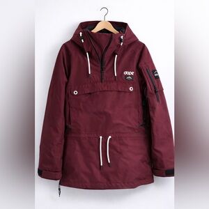 DOPE Burgundy Mountain Logo Jacket Size Small